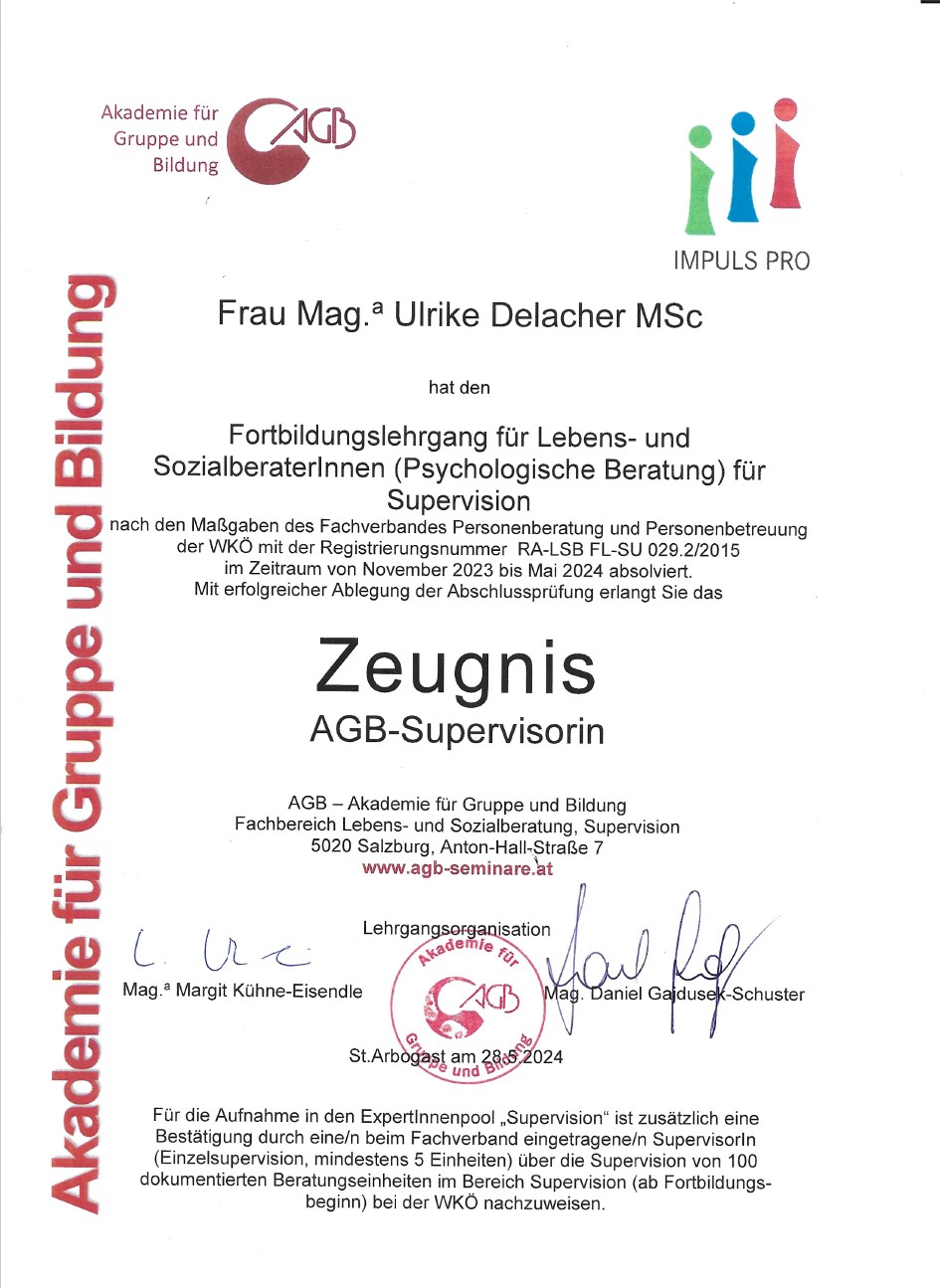 Abschluss Supervision